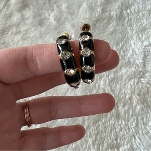 Hoop rhinstone earrings